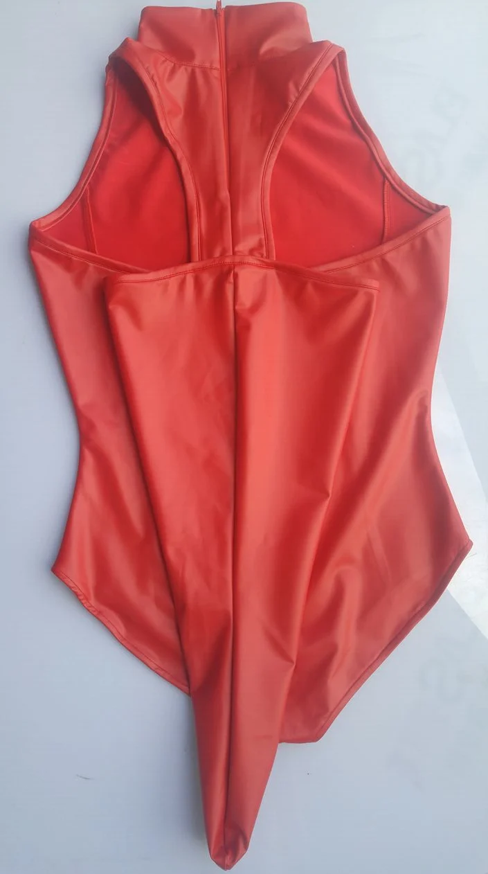 Латексное боди горничной с высоким вырезом высокой горловиной|body wear|halter bodybody suit |