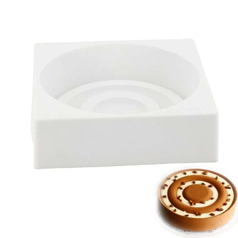 

Yiwumart 3D Silicone Around Shape Circle Pattern Cake Mould Baking Tools For Cakes Brownie Mousse Bakeware Accessories Tools
