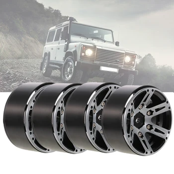 

4Pcs Easy Install Wear Resistant Hub Accessories Tires Metal Wheel Rim Beadlock Simulation For TRX4 Axial SCX10 90046 D90