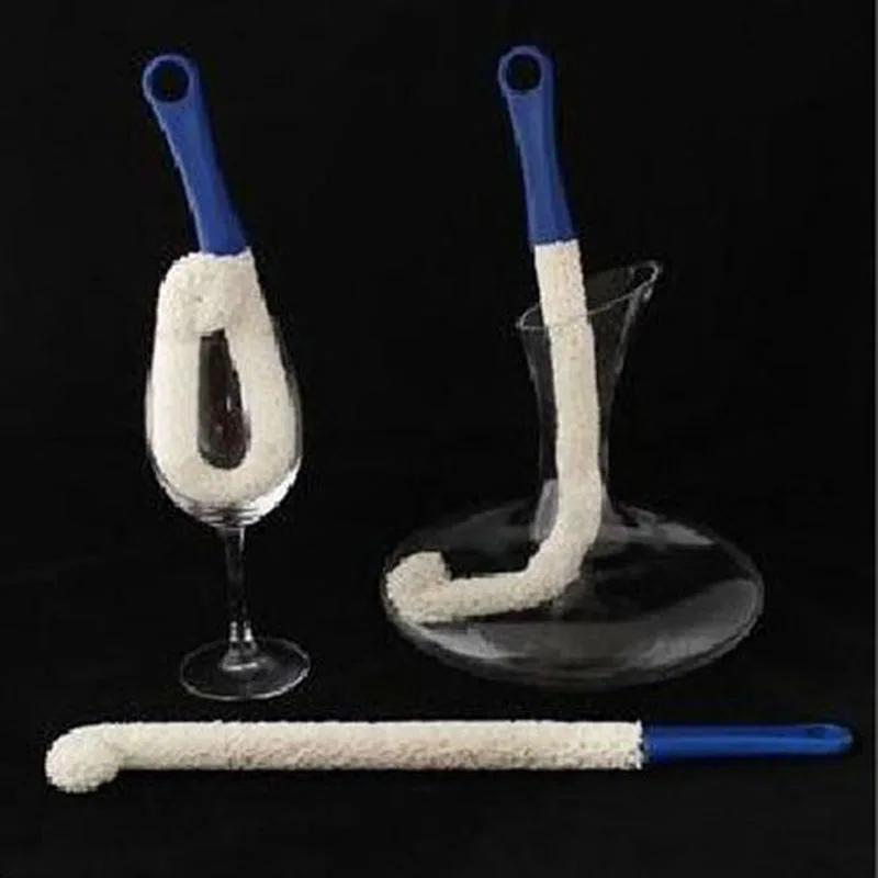 

Soft Bendable Foam Wine Decanter Stemware Glasses Dust Cleaning Brush Hi-Tensile Foam Flexible Win Kitchen Bar Cleaner Set