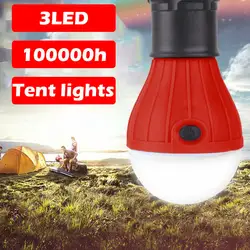 Портативная походная лампа в палатку, фонарь, лампа для рыбалки, походный карабин, многоцветный, супер яркий 60LM 3LED
