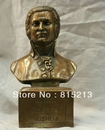 

bi00421 8.8'' Chinese Folk HandMade bronze statue Wolfgang Amadeus Mozart Sculpture