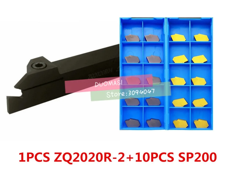 

ZQ2020R-2 ZQ2020R-3 ZQ2020R-4 CNC lathe tool 1pcs + SP200 SP300 SP400 NC3020/NC3030 PC9030 CNC carbide insert 10pcs = 11pcs/set