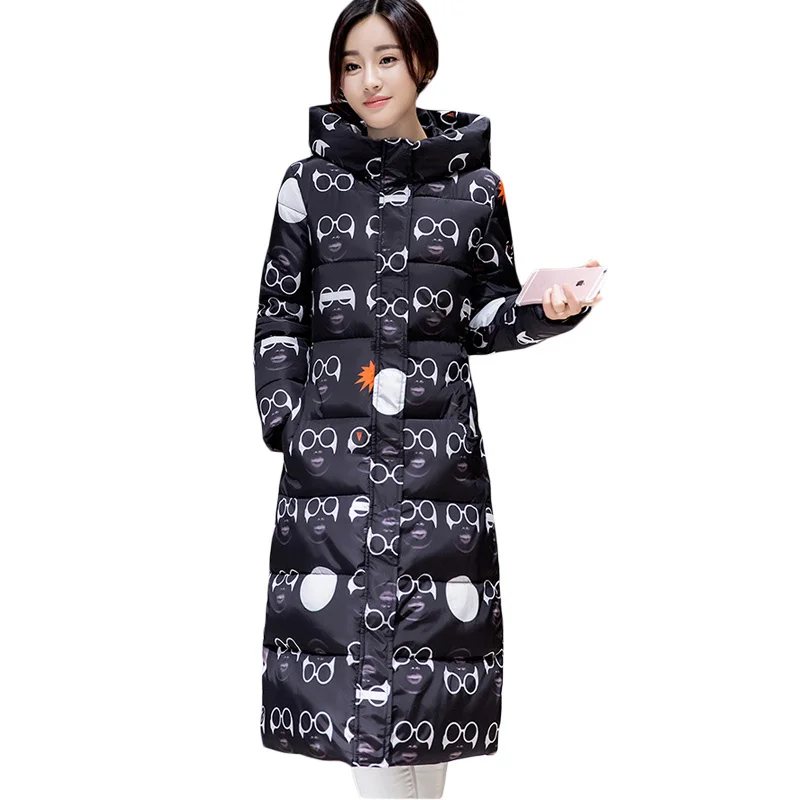 Куртка женская камуфляжная длинная C2381|cotton coat|winter jacket womencoat parka |