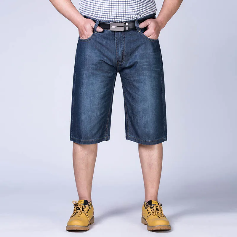 Плюс Размеры Для Мужчин's Шорты для женщин Джинсы Relaxed Fit Denim мужчин летние шорты