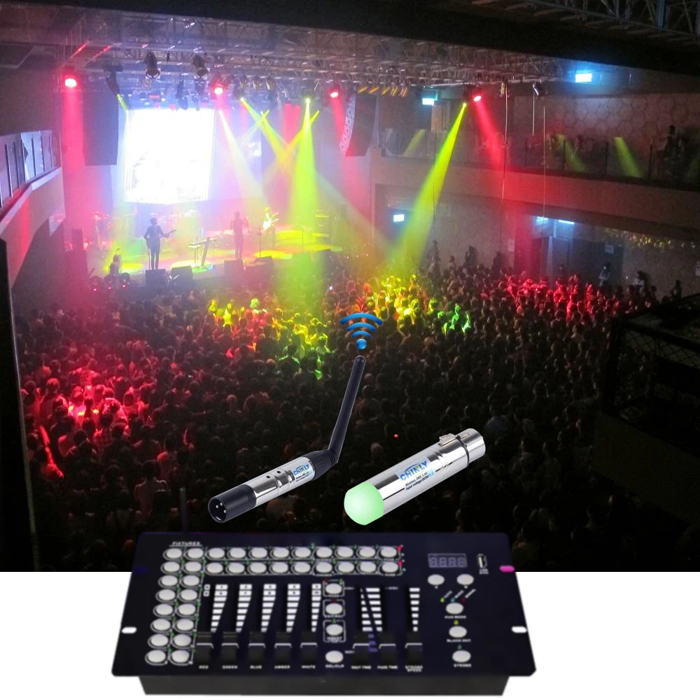 DMX беспроводной 2,4G DMX512 передатчик приемник лазерные огни контроллеры для сценического эффекта DJ диско DMX Передатчики Приемники