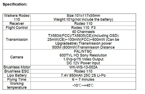 walkera rodeo 110 battery