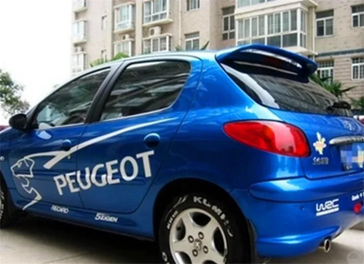 Для peugeot 206 спойлер 2008-2013 peugeot 206 спойлер Высокое качество ABS Материал заднее крыло автомобиля праймер цвет задний спойлер