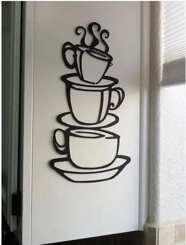 3D koffie креативные чашки muurtattoo самодельные виниловые наклейки для украшения