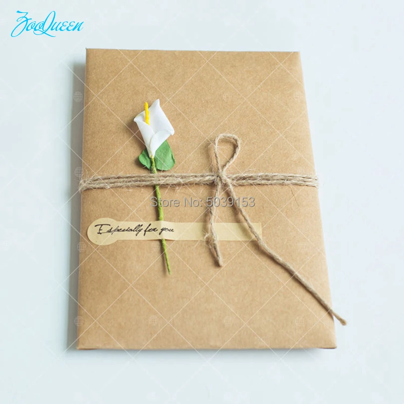  1pc Handmade DIY Greeting Cards Formal retro Envelope Invitation Post Card For Birthday Valentine'  - 33023336581