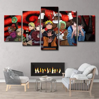 

5 Piece Canvas Art Naruto Jinchuuriki Anime Cuadros Decoracion Paintings Wall Art for Home Decorations Wall Decor