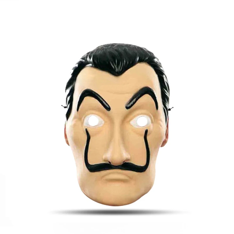 

2018 Hot Sale Salvador Dali Face Masks Adult Realistic Party Mask La Casa De Papel Face Latex Cosplay Mask