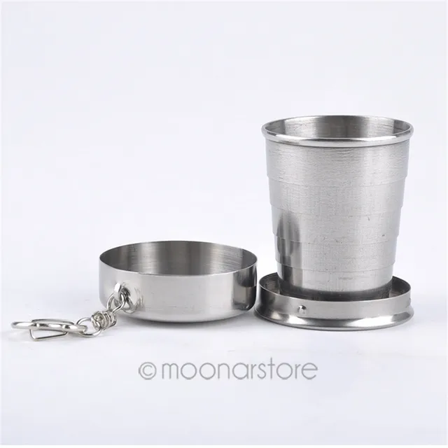 1pc stainless steel camping folding bottel traveling outdoor camping