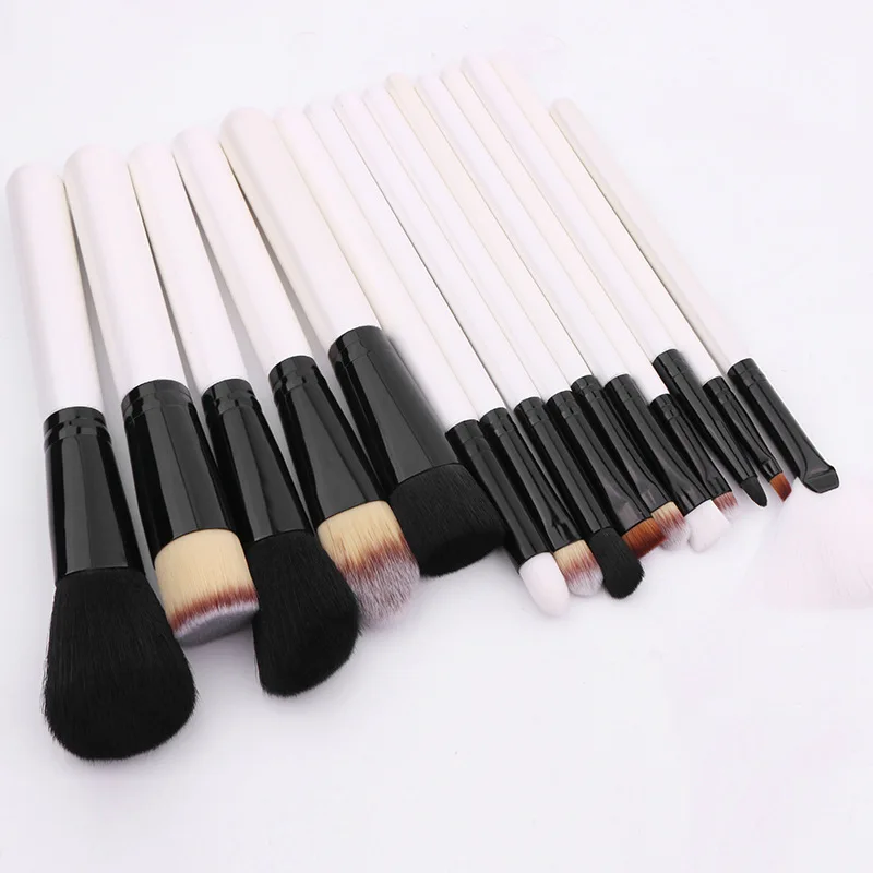 

New 15pcs White Wood Handle Unicorn Makeup Brushes Set Foundation Blending Power Crease Brush Cosmetic Beauty Make Up Tool