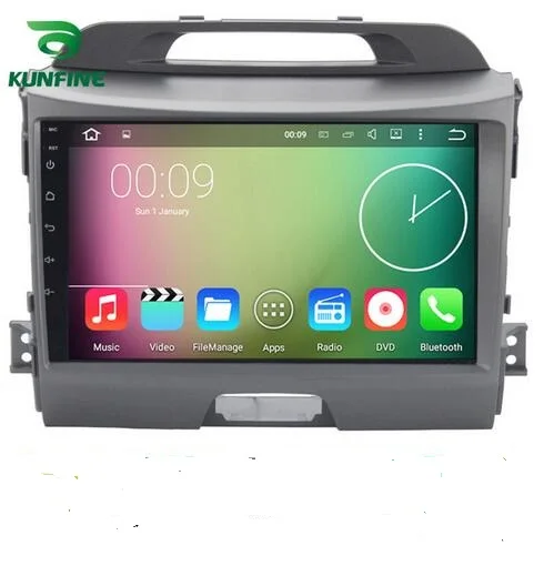 

KUNFINE Android 7.1 Quad Core 2GB Car DVD GPS Navigation Player Car Stereo for Kia SPORTAGE 2010-2013 Radio headunit Bluetooth