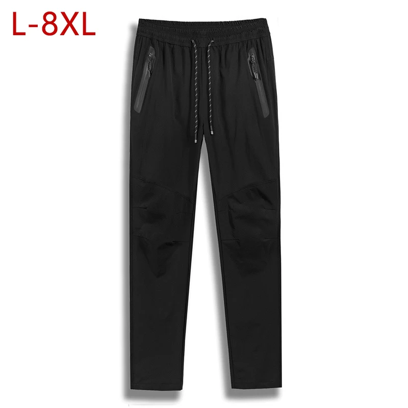 8XL الرجال سريعة الجافة السراويل الفضفاضة الذكور عارضة الهيب هوب مرونة فضفاضة بانت Sweatpants رجل ركض السراويل المسار سراويل رياضية 5XL