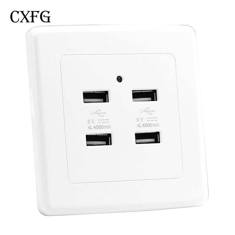Cxfg 2.1A 5 v dc 36 v/220 V с двумя USB портами стены поп розетка домашний настенный Электрический Зарядное устройство для зарядки розетка