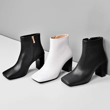 Женские ботильоны из натуральной кожи размера плюс 22-26,5 см, длина стопы, ботильоны для женщин, кожаные ботинки, женская обувь, Женская Осенняя обувь