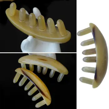 

Sheep Horn Comb Wide Tooth Non Static Smooth No Snag Hair Head Massage Comb