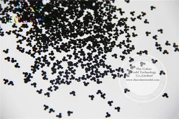

Solvent resistant utra thin Black Color Mickey Mouse shape Glitter Spangles for Nail Polish and Other DIY decoration 1Pack =50g