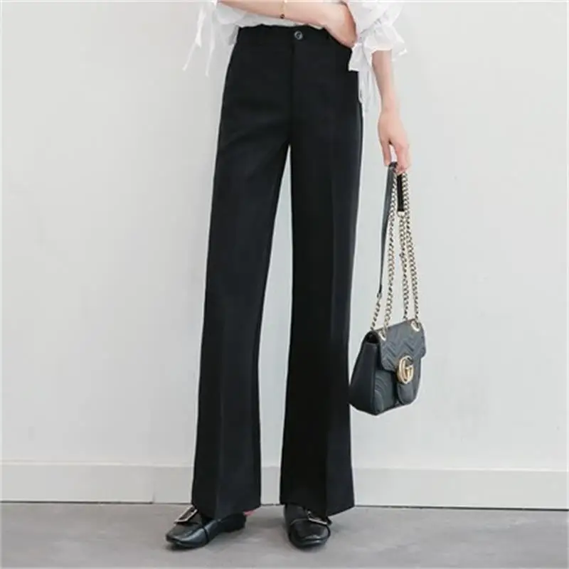 

New micro bell pants women's high waist elegant casual simple wild suit pants spring and autumn trousers for women