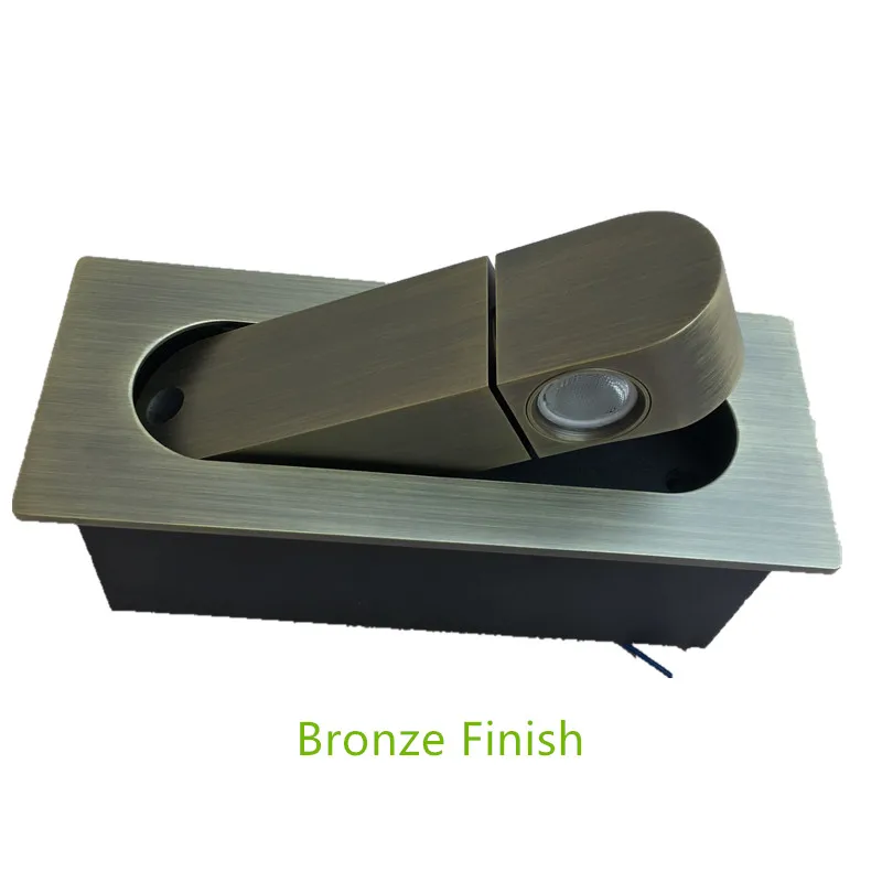 

Topoch Wall Lamp Nordic Semi-Recess Flush Pull-Out Rotating Head 3Watts LED Focused Beam Black Bronze Chrome Finish Optional