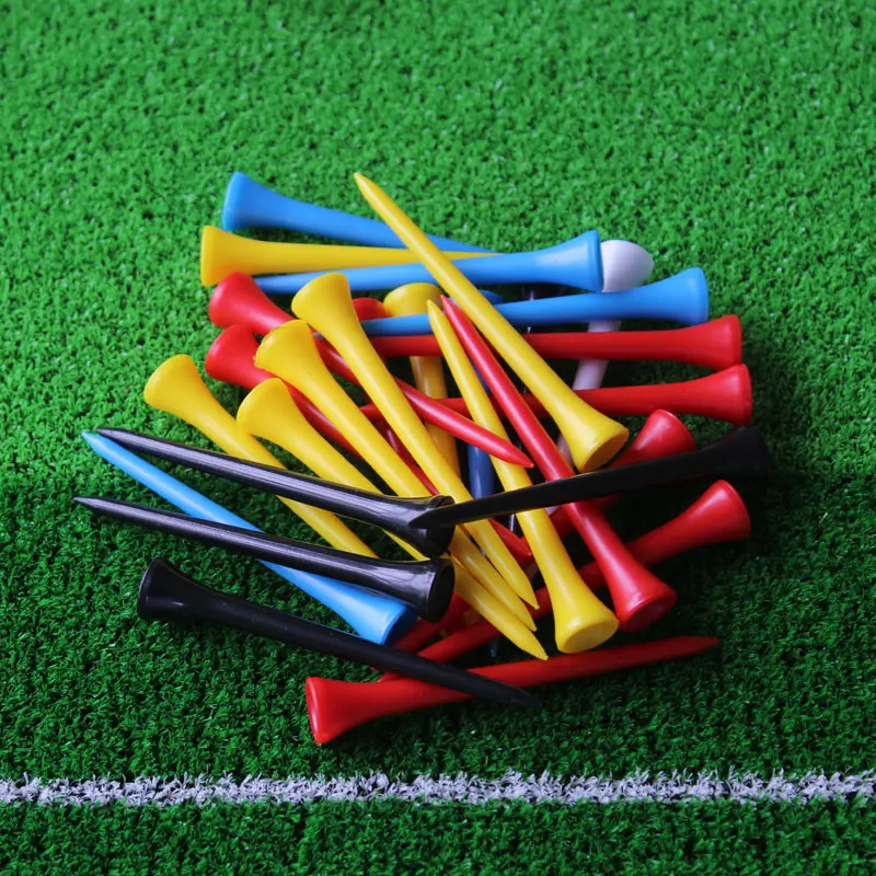 

100Pcs 83mm Mixed Color Plastic Golf TEES
