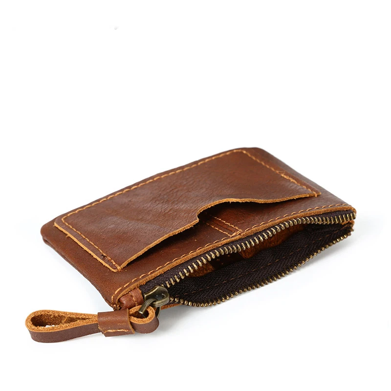 Хит, Женский кошелек из натуральной кожи, с карманом для монет, мужской короткий кошелек из воловьей кожи, клатч, сумка для карт, на молнии, ручная сумка