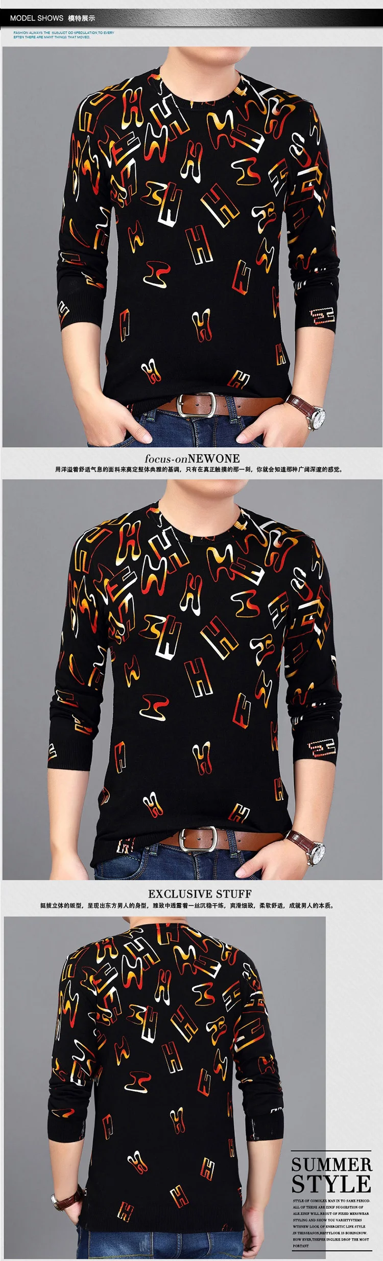 Китайский стиль, 3D рисунок панды, Модный повседневный вязаный свитер, осень 2017, мягкий и шелковистый качественный свитер для мужчин M-3XL