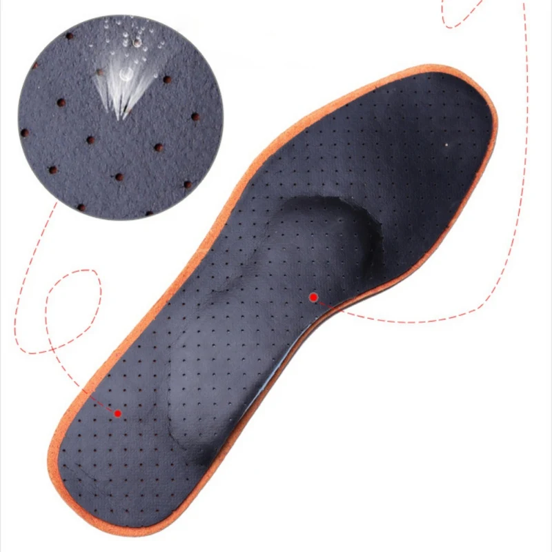 InsolesEco-friendly пот-впитывающий дышащий обезболивающий поддержка свода стопы ортопедическая обувь Pad аксессуар для плоских ног кожа