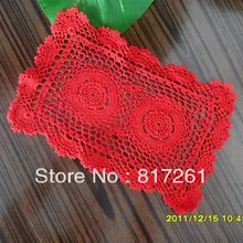 С красным кружевом Настольный коврик для свадьбы decrotation лоток ручной работы столовых салфетка-подставка для кружевные салфетки на стол крышка коврик