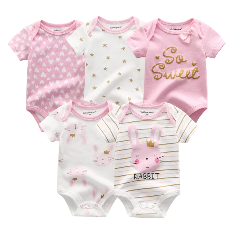 

5PCS baby rompers boys and girls 100% cotton baby jumpsuit newborn 0-12M baby girl romper girls clothes baby clothes