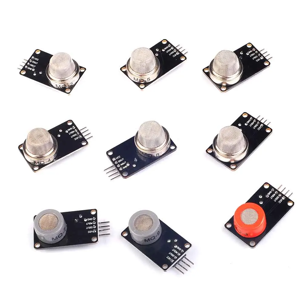 MQ Sensor Gas Detector Module MQ-2 MQ-3 MQ-4 MQ-5 MQ-6 MQ-7 MQ-8 MQ-9 MQ-135 each of them 1pcs total 9pcs sensor Kit