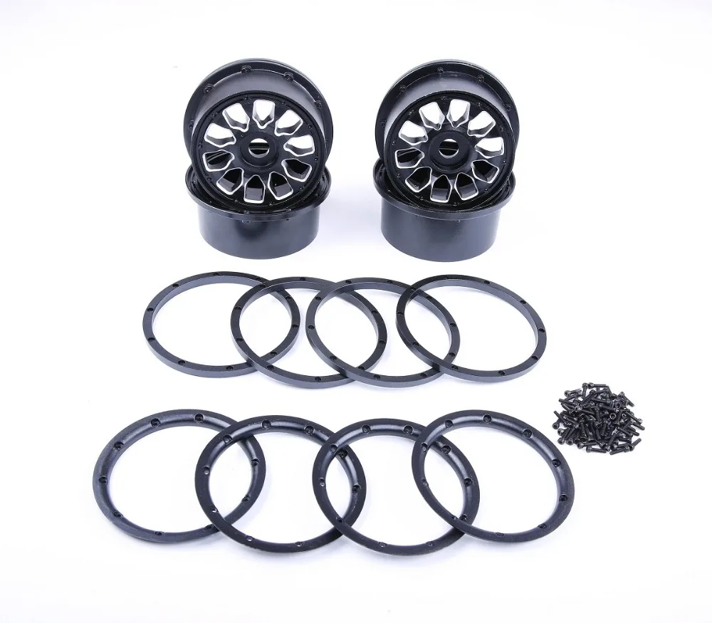 

Metal Front & Rear Wheel Hub 4pcs/set FOR 1/5 hpi rovan km baja 5t rc car parts