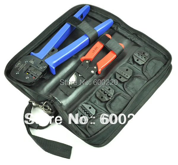 Высококачественный набор обжимных инструментов A-K03D с кабельным резаком и сменным обжимной инструмент набор ручных инструментов сумка для инструментов