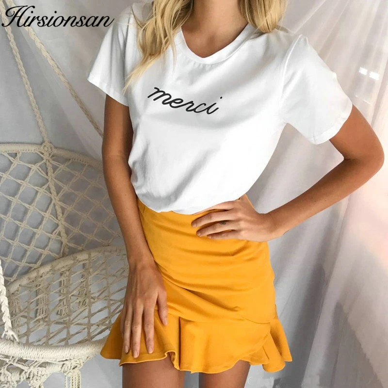 Hirsionsan женская футболка 2019 весна лето принт Забавный хлопок Harajuku Повседневная