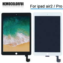 New LCD For iPad Air 2 For iPad 6 pro 12.9Inch A1652 A1567 A1566 LCD Display Touch Screen Digitizer Assembly White & Black 