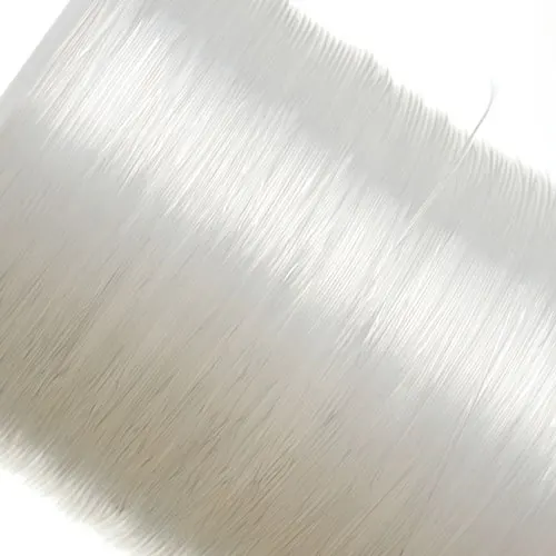Phenovo 70M 1 Roll White Elastic Stretch Crystal Clear Beading Thread for Stringing Beads Stones Charms Pendants 0.25mm