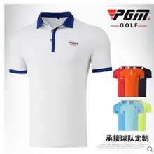PGM одежда для гольфа Летняя мужская Спортивная футболка с короткими рукавами дышащая и быстросохнущая Гольф Поло рубашка Спортивная одежда M-2XL
