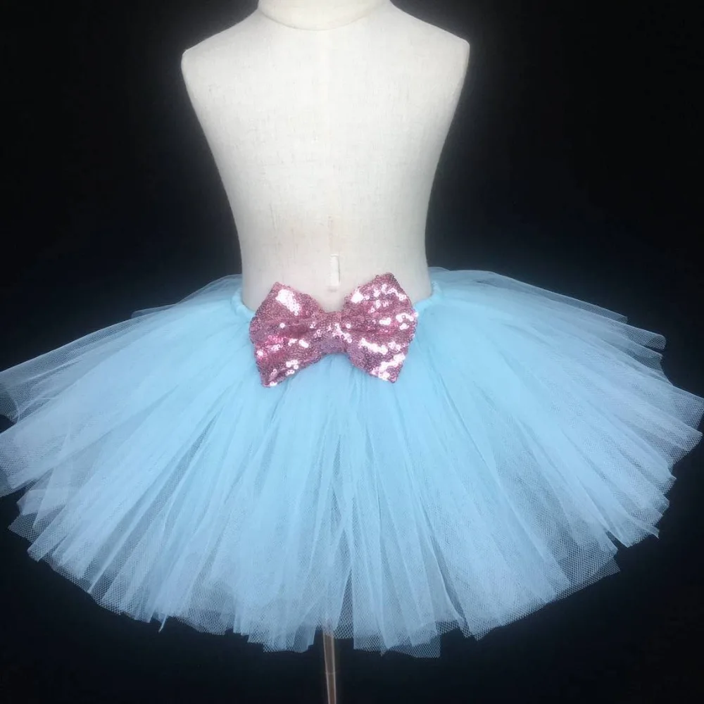Girls-Blue-Tutu-Skirts-Baby-Fluffy-Tulle-Pettiskirt-Dance-Tutu-with