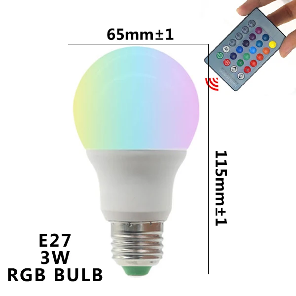 E27 E14 GU10 светодиодный RGB лампа AC110V 220V 9W светодиодный RGB Точечный светильник с регулируемой яркостью волшебный праздник RGB светильник ing IR пульт дистанционного управления 16 цветов - Испускаемый цвет: Синий