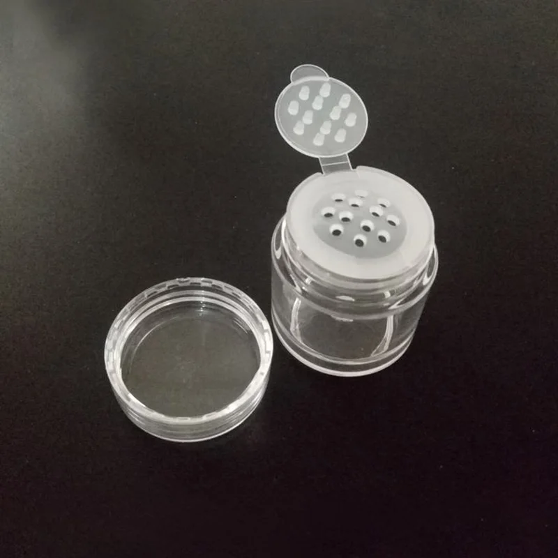 

5ml*5pcs loose powder jar with 12holes 5g, 5ml nail powder bottle with sifter, colver nail glitter powder container