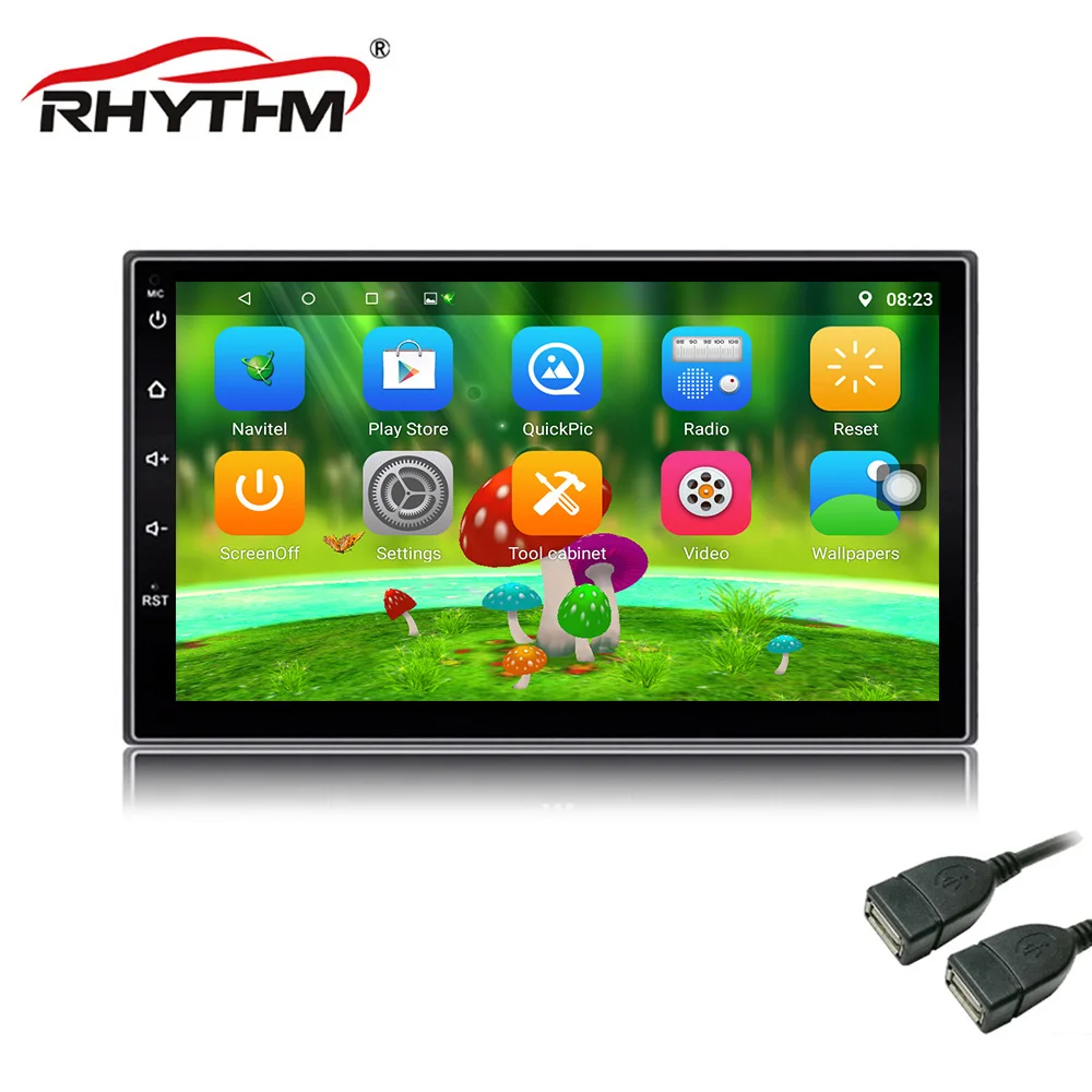 

Radio GPS Auto Car Stereo android 7.1 head unit 2 din Multimedia player 7" HD touch screen universal Wifi BT Quad Core 178*100mm