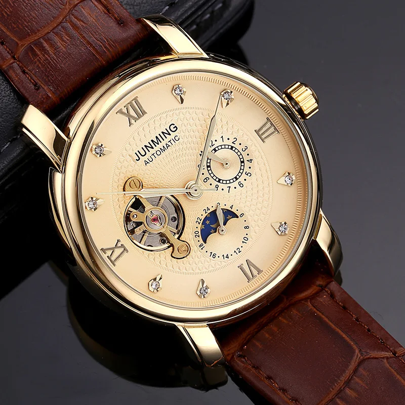 2018 Роскошные Tourbillon автоматические механические часы Водонепроницаемый мужской