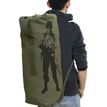 Hommes de Voyage Bagages Casual Armée Seau Sac Multifonctionnel Militaire Toile Sac À Dos Duffle Sac D’épaule Bolsa Mochila XA820C