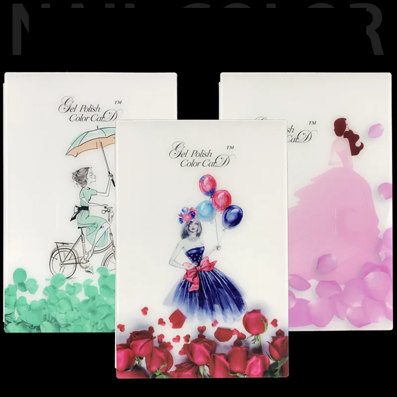 

High Quality 80/96 Colors Acrylic Nail Gel Polish Display Book Chart Newest Nails Manicure Art Salon Tools With Free Nail Tips