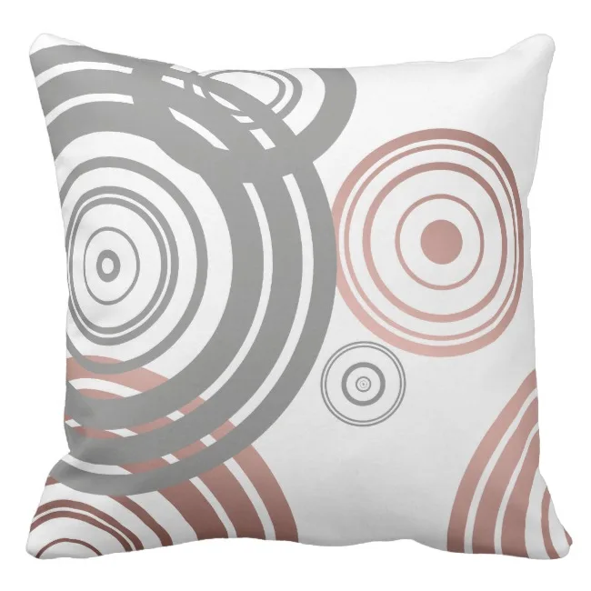 

Geometric Cushion Cover,Rose Gold Grey Pillow Case,White Canvas Cushion Case,Geometric Pillowcase,Decorative Sofa Pillow Covers