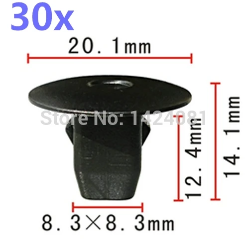 

30x High Quality Black Nylon for Accord Fender Apron Grommet Clip Tapping Screw 5mm(20 x 12 x9mm) 90682-SEA-003