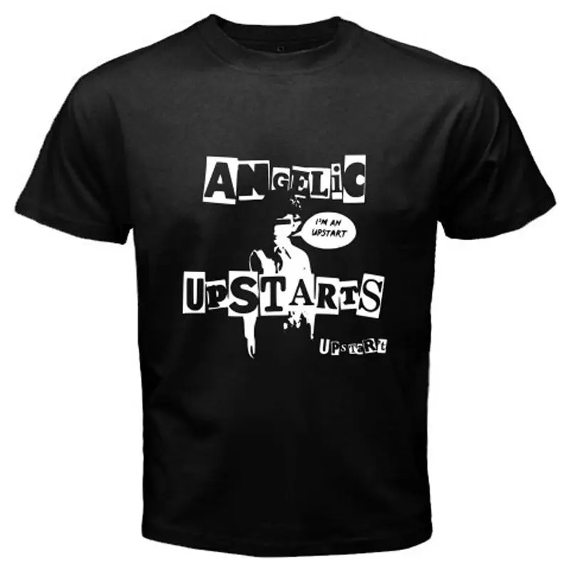 New Angelic Upstarts Metal Punk Rock Band Icon Men/'s Black T-Shirt Size S-3XL