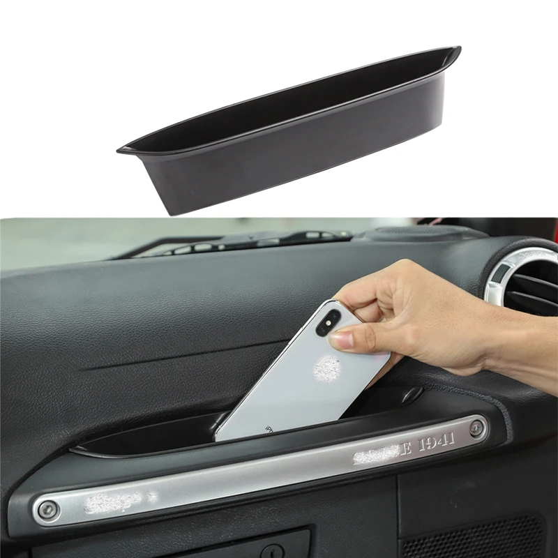 

Co-Pilot Position Armrest Storage Box for Jeep Wrangler JK 2011-2017 Car Interior Accessories Stowing Tidying Black for Jeep 11+